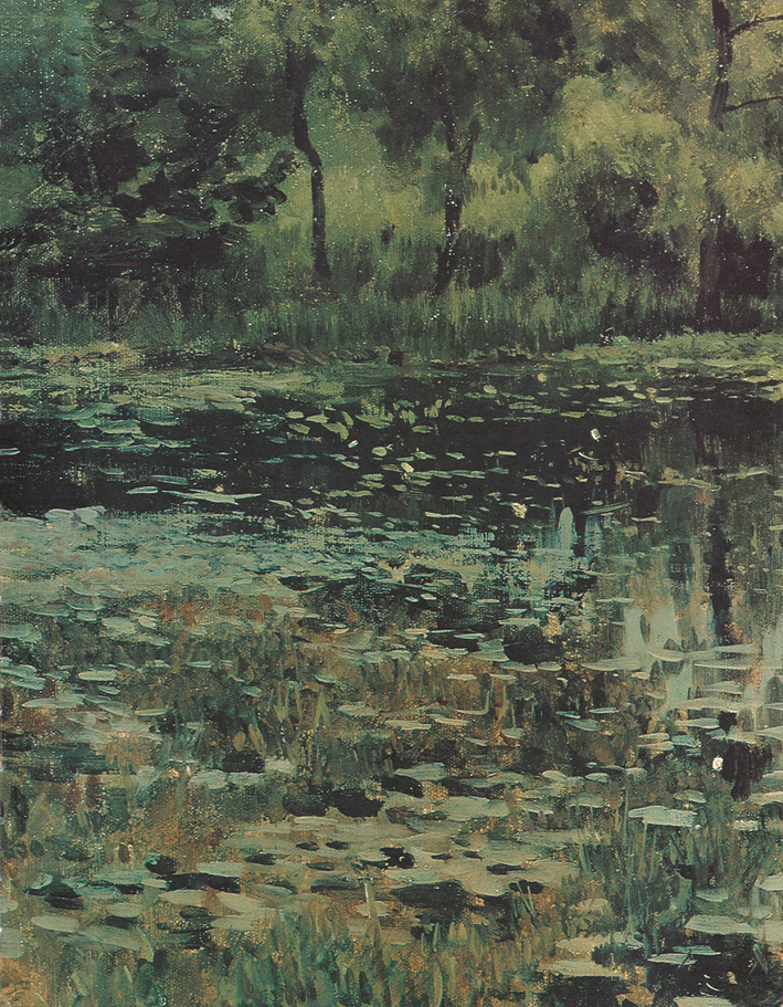  伊萨克·列维坦 Levitan，Isaak Iliich —— 水草茂盛的池塘2